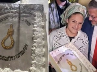 İsrailli bakan Gvir'e eşinden 'urganlı' doğum günü pastası