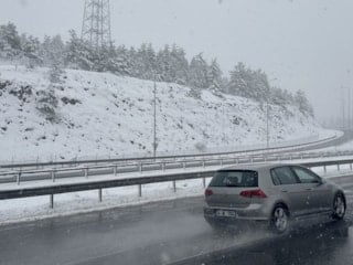 Bolu Dağı'nda kar yağışı başladı