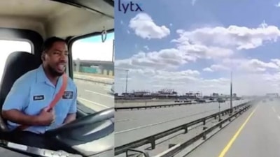 New Jersey'de inişe geçen uçak, havalimanı yakınında kamyona çarptı