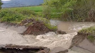Tokat'ta derelerin taşması ile tarlalar sular altında kaldı