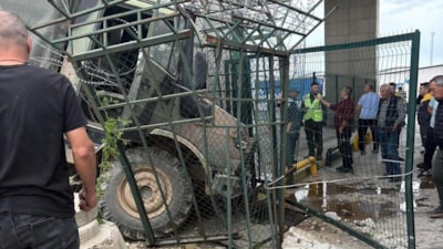 Hamzabeyli Sınır Kapısı'nda askeri araç kazası: 2 personel yaralandı