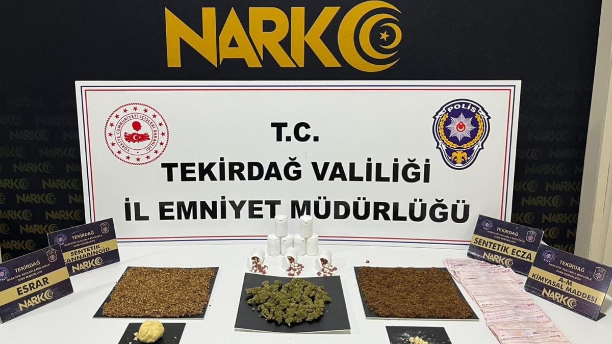 Tekirdağ'da uyuşturucu operasyonu