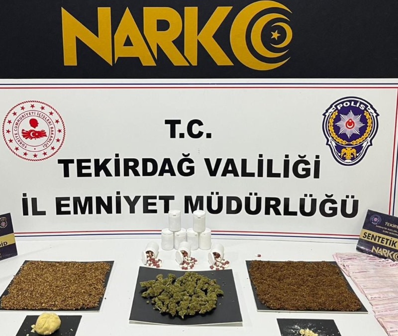Tekirdağ'da uyuşturucu operasyonu