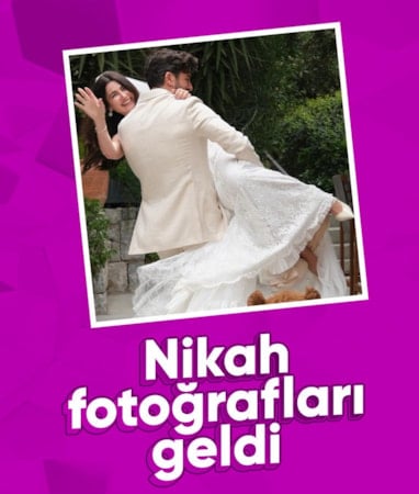 Nikah pozlarını paylaştı