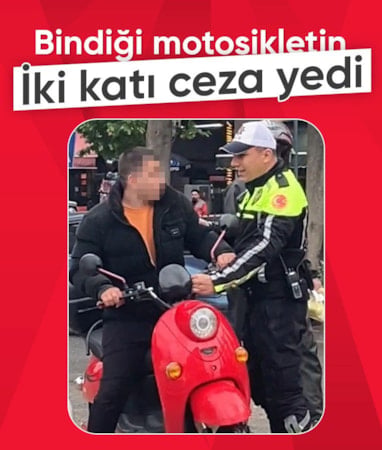 Kahramanmaraş'ta ehliyetsiz trafiğe çıktı: Bindiği motosikletin iki katı ceza kesildi