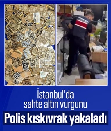 İstanbul'da sahte altın operasyonu