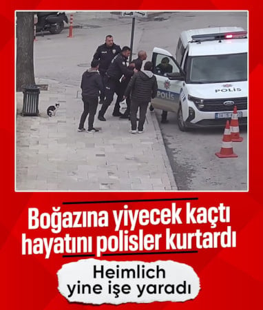 Amasya'da nefes alamayınca polis otosunun önüne geldi: Polisler Heimlich ile hayatını kurtardı