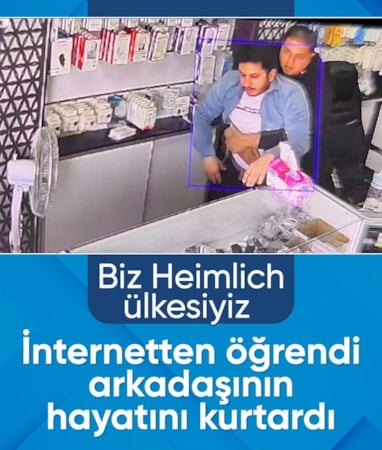 Hatay'da internetten öğrendiği Heimlich ile arkadaşını kurtardı