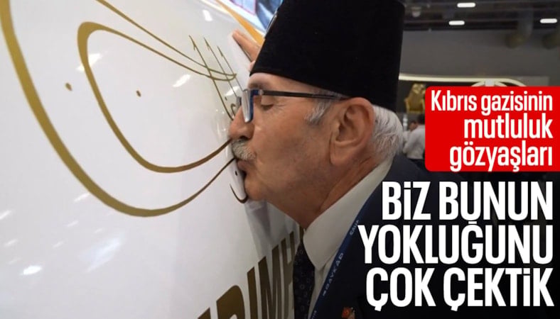 Kıbrıs gazisinin "Yıldırımhan" gururu: Gözyaşlarını tutamadı