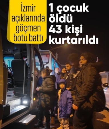 Foça açıklarında göçmen faciası