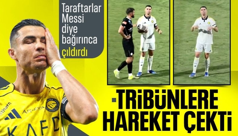 Cristiano Ronaldo'yu 'Messi' tezahüratıyla kızdırdılar