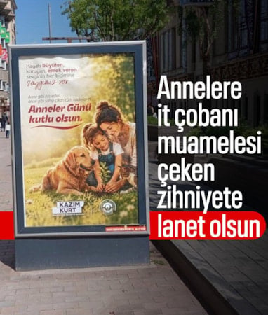 CHP'li belediyeden köpekli "Anneler Günü" kutlaması