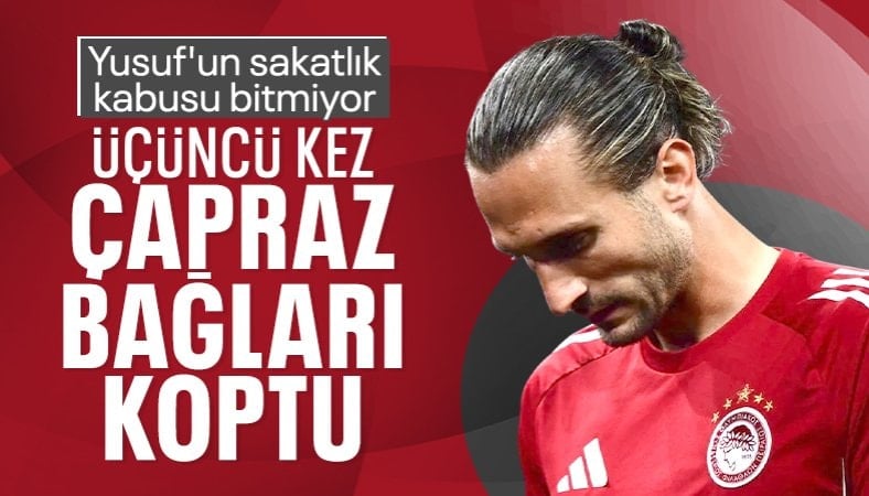 Yusuf Yazıcı'nın üçüncü kez çapraz bağları koptu