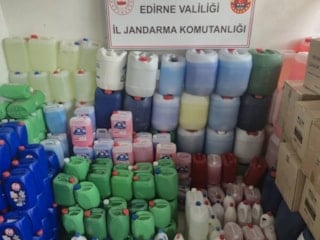 Edirne'de 1 milyon 950 bin TL'lik sahte deterjan ele geçirildi