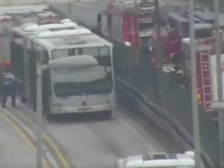 İstanbul'da bir metrobüste yangın çıktı