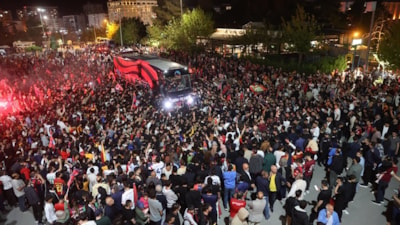 1. Lig'e yükselen Mardin 1969 Spor, coşkuyla karşılandı