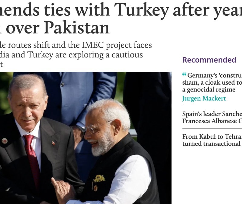 Hindistan ve Türkiye yılları aşan gerginlikten sonra ilişkileri onarmak için adım attı