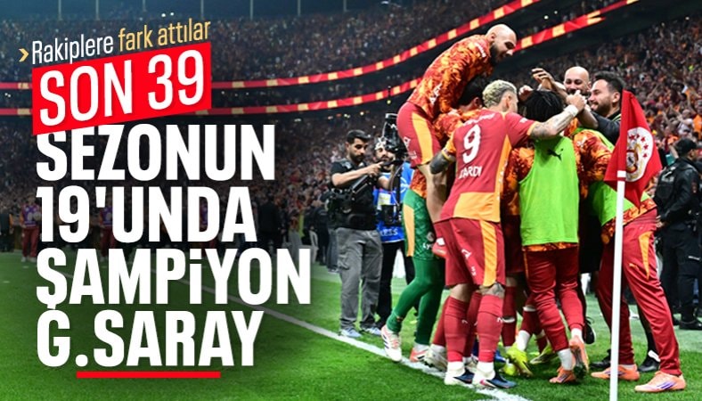 Galatasaray, ligde 3 puanlı sistemde 19. şampiyonluğunu aldı