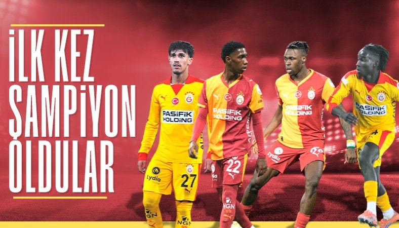 Galatasaray'da 4 oyuncu ilk kez şampiyonluk sevinci yaşadı