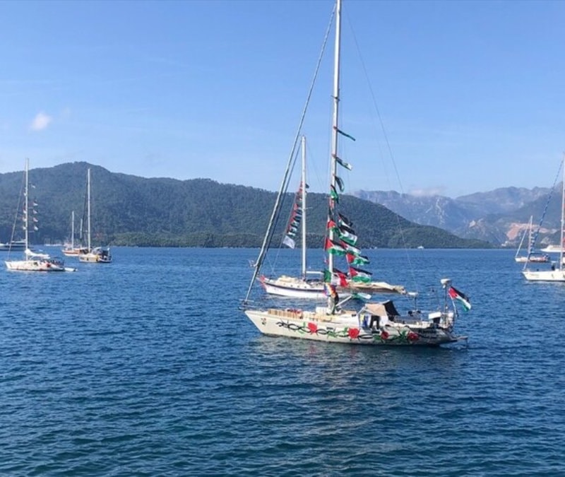 Küresel Sumud Filosu Marmaris Limanı’na demir attı