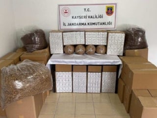 Kayseri’de 200 kilogram kaçak tütün ele geçirildi