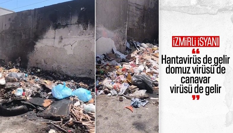 Buca'da toplanmayan çöpler vatandaşı isyan ettirdi