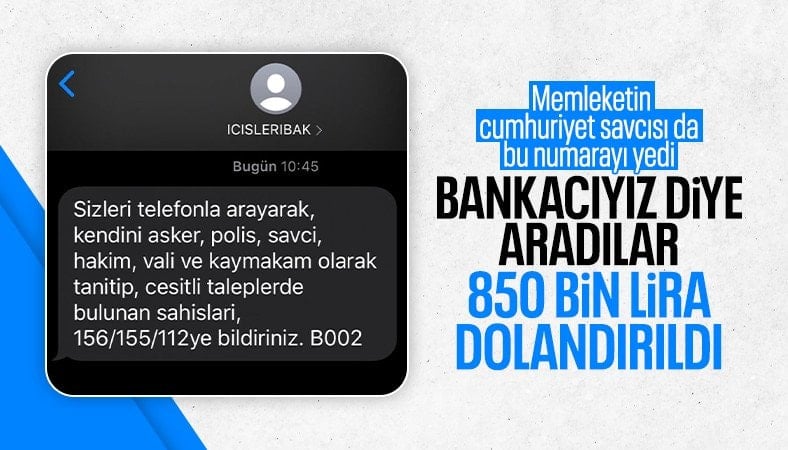 İstanbul'da Cumhuriyet Savcısı 850 bin TL dolandırıldı