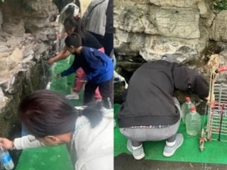 Turistlerin peşinden koştuğu kaynak suyu: Bir damlası için saatlerce bekliyorlar