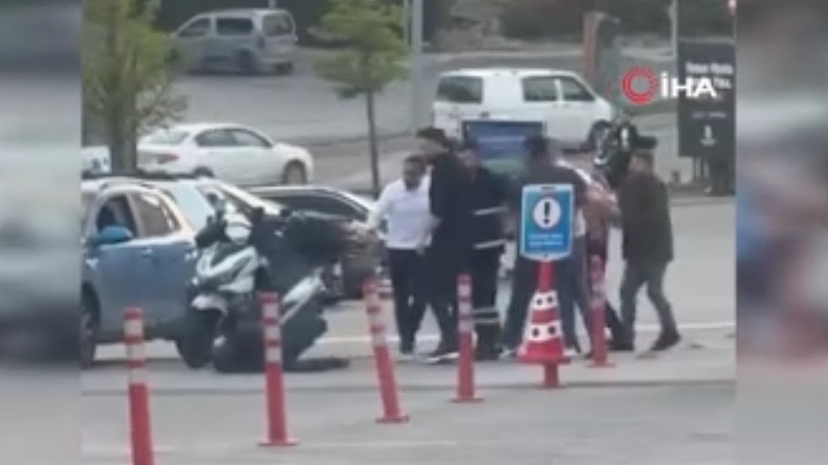 Başakşehir'de araç yıkama istasyonunda yumruk yiyen motosiklet sürücüsü bayıldı