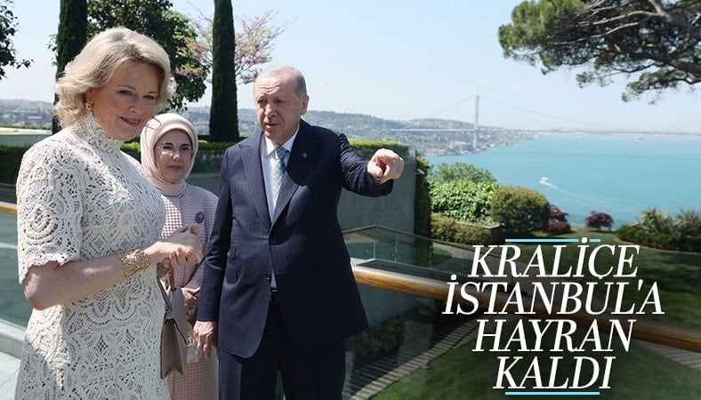 Belçika Kraliçesi Mathilde'yi kabul etti