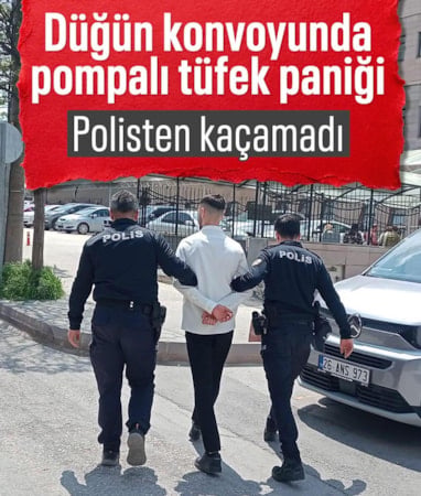 Eskişehir'de düğün konvoyu korku saçtı: Pompalı tüfekle rastgele ateş açtı