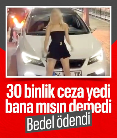 Sakarya’da trafikte dans etti: 30 bin 662 lira ceza aldı