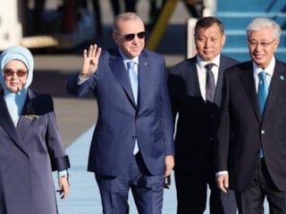 Cumhurbaşkanı Erdoğan, Türk Dünyası Zirvesi için Kazakistan'da