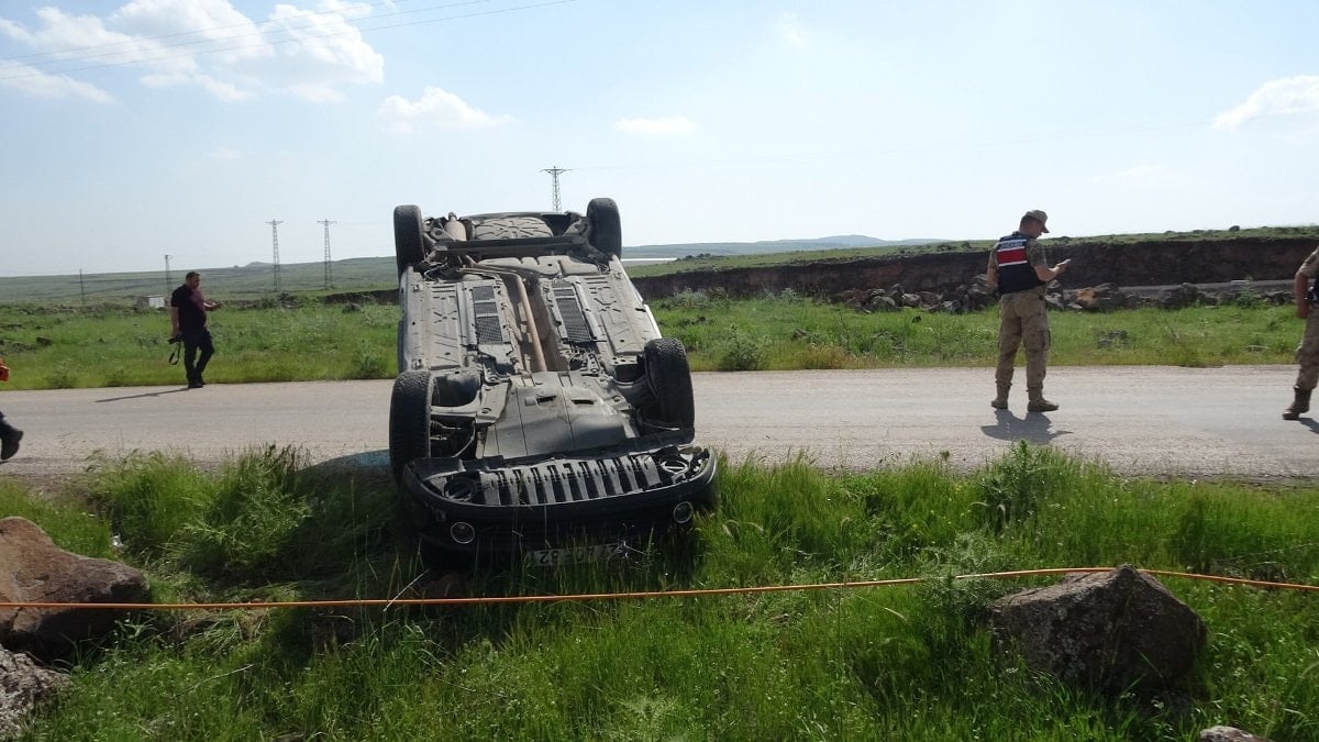 Kilis'te kontrolden çıkan otomobil takla attı: 5 yaralı