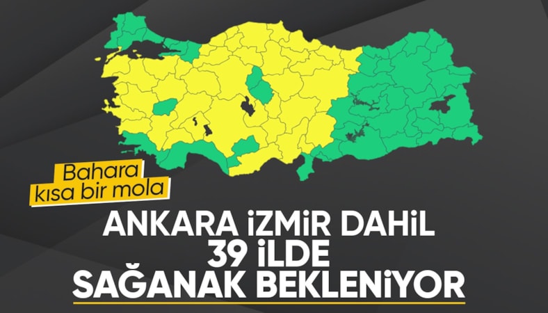 Meteoroloji'den 39 ile sarı kodlu uyarı