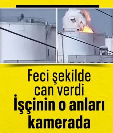 Mersin'de bir işçinin hayatını kaybettiği patlama anı kamerada