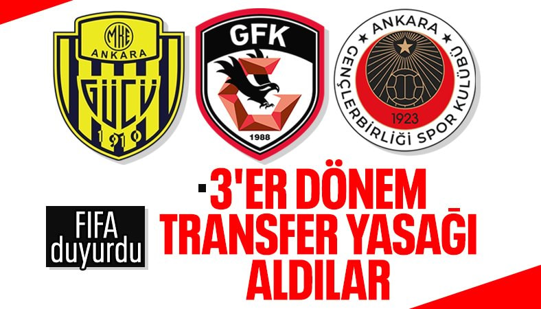 FIFA'dan 3 Türk kulübüne 3'er dönem transfer yasağı!