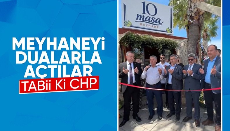 Fethiye'de meyhane açılışını duayla yaptılar