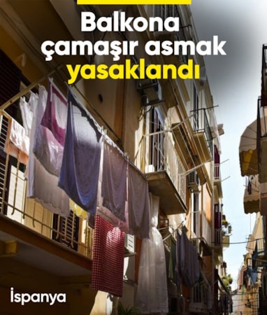 İspanya'nın Lorca kentinde balkona çamaşır asılması yasaklandı