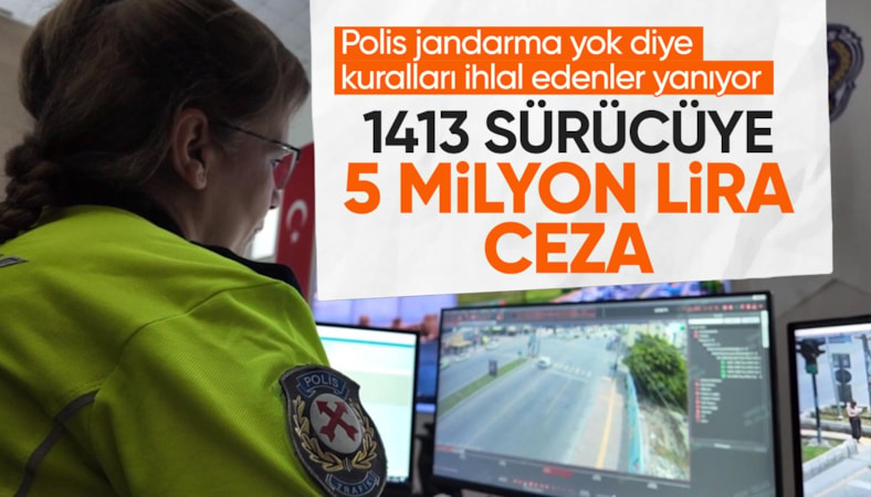 Mersin'de trafikte kural ihlali yapan sürücülere ceza yağdı