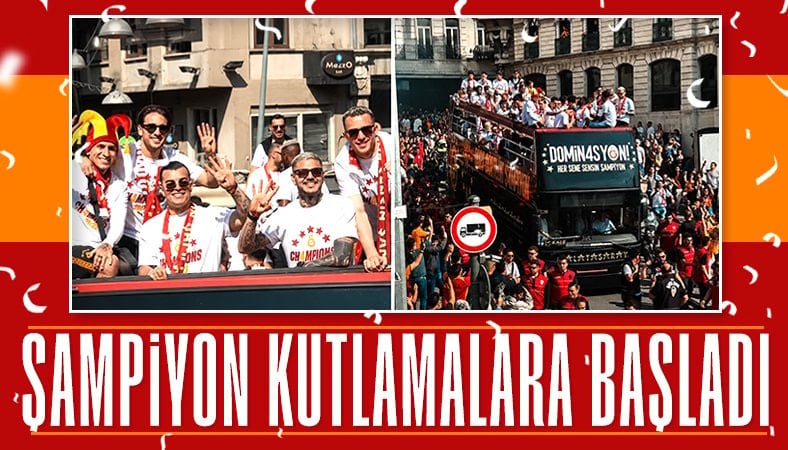 Galatasaray'da şampiyonluk kutlamalarına başlandı