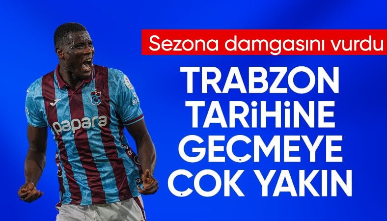 Trabzonspor'da Paul Onuachu, kulüp tarihine geçmeye yakın
