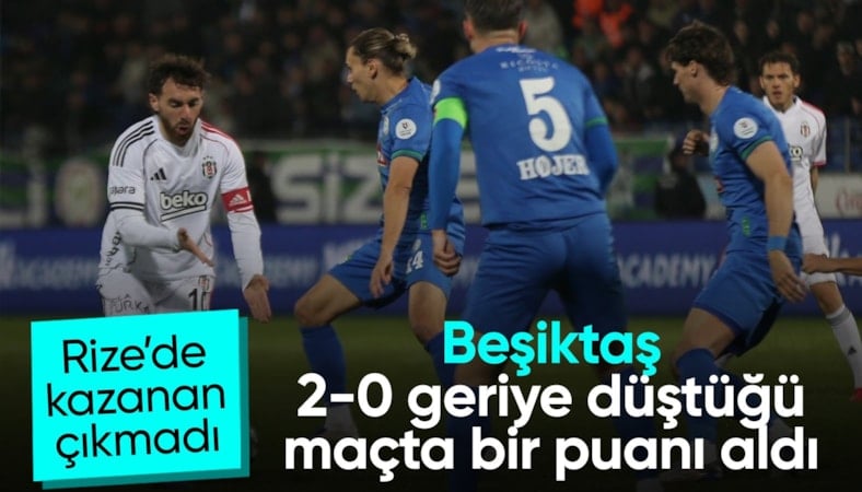 Beşiktaş, Rizespor'la berabere kaldı