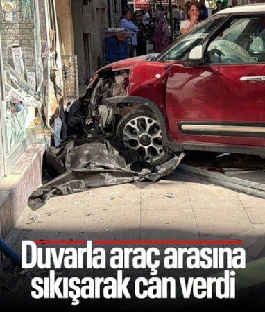 Eskişehir'de kontrolden çıkan araçla duvar arasında sıkışan kadın can verdi