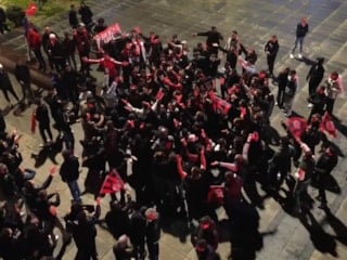 Çorum FK taraftarları yarı final galibiyetini kutladı