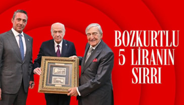 Koç ailesinin Bahçeli'ye hediyesi: Bozkurtlu 5 Türk Lirası banknotu