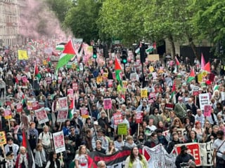 Londra'da Nakba yürüyüşü: Aşırı sağcılardan provokatif karşı yürüyüş