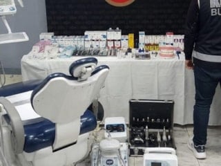 Bursa'da sahte diş hekimlerinin işlettiği kaçak muayenehaneye baskın