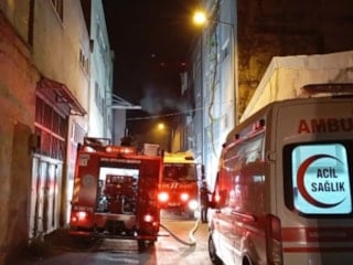 Bursa'da tekstil atölyesinde korkutan yangın