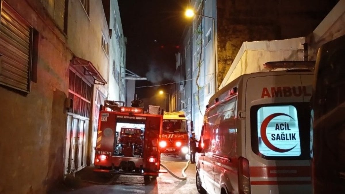 Bursa'da tekstil atölyesinde korkutan yangın